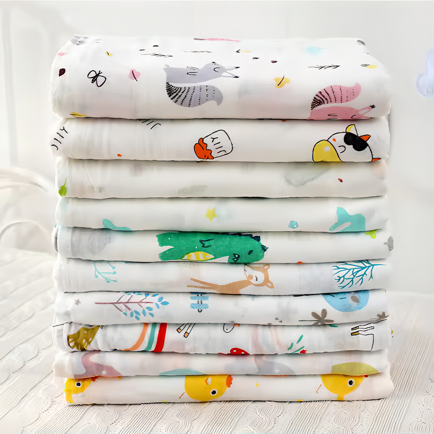 Baby swaddle blanket, receiving blanket for boys, girls, 47*47 Inches, 5 Packs